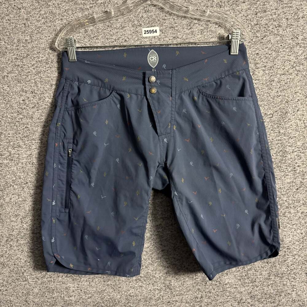 CR Club Ride Women's Size Small Blue Polyester 10" Inseam Riding Shorts
